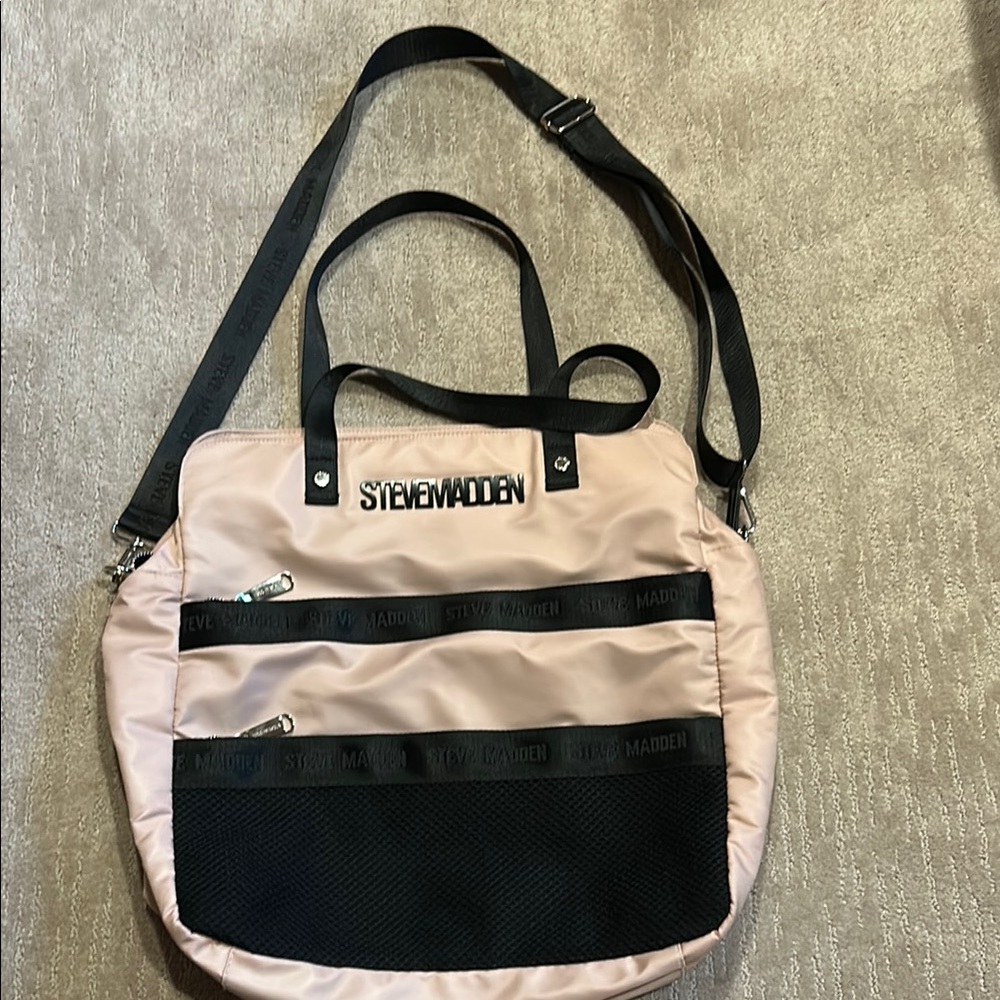 Steve Madden Pink and Black Backpack